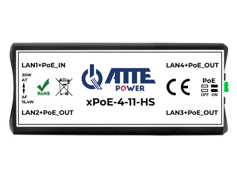 Switch PoE 4-portowy ATTE xPoE-4-11-HS